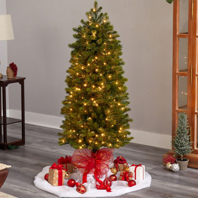 Nearly Natural Slim 5 Foot Pre-Lit Multi-Function Lights Spruce Christmas Tree