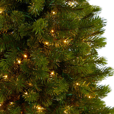 Nearly Natural Slim 5 Foot Pre-Lit Multi-Function Lights Spruce Christmas Tree