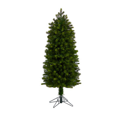 Nearly Natural Slim 5 Foot Pre-Lit Multi-Function Lights Spruce Christmas Tree