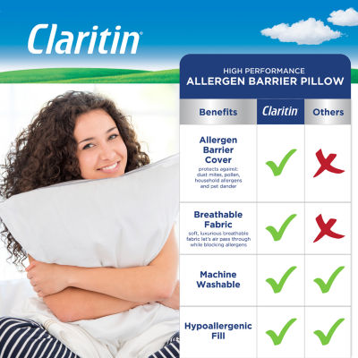 Claritin Allergen Barrier Medium/Firm Density Pillow