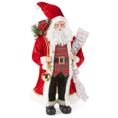 North Pole Trading Co. 36in List Santa Figurine