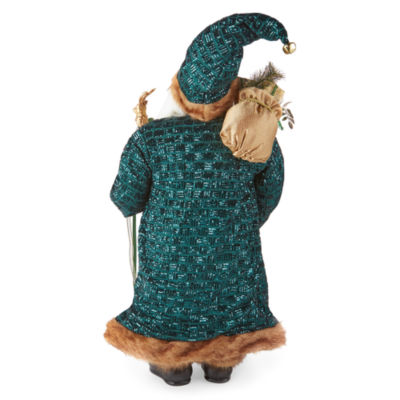 North Pole Trading Co. 36in Peacock Santa Figurine