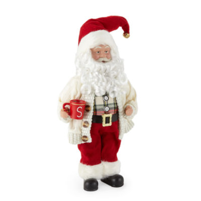 North Pole Trading Co. 12in Cocoa Santa Figurine