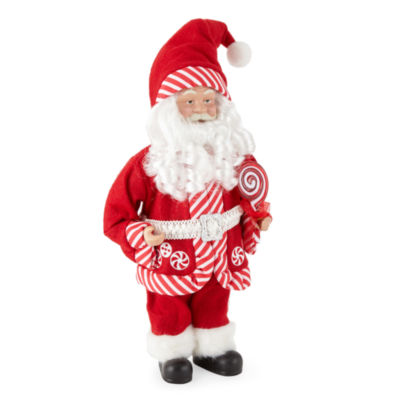 North Pole Trading Co. 12in Candy Santa Figurine