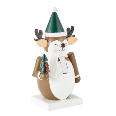 North Pole Trading Co. 7in Reindeer Christmas Nutcracker