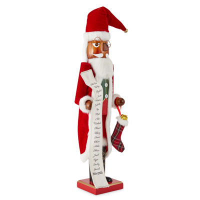 North Pole Trading Co. 24in List Santa African American Christmas Nutcracker