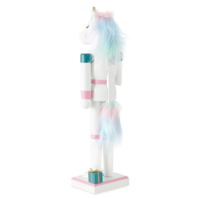 North Pole Trading Co. 14in Unicorn Christmas Nutcracker