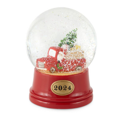 North Pole Trading Co. Holiday Red Truck Snow Globe