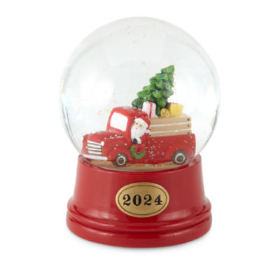 North Pole Trading Co. Holiday Red Truck Snow Globe