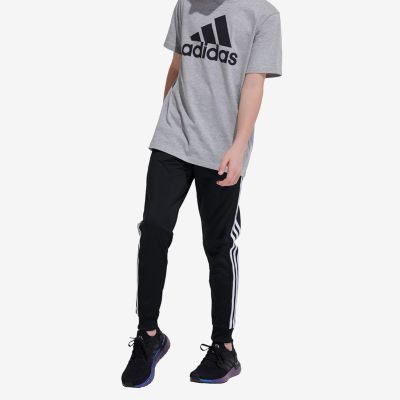 adidas Toddler Boys Mid Rise Tapered Knit Jogger Pant