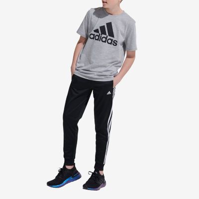 adidas Toddler Boys Mid Rise Tapered Knit Jogger Pant