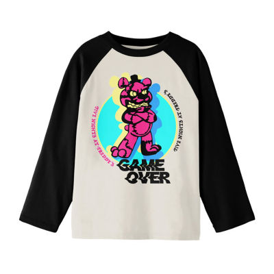 Little & Big Boys Crew Neck Long Sleeve Five Nights at Freddys Graphic T-Shirt