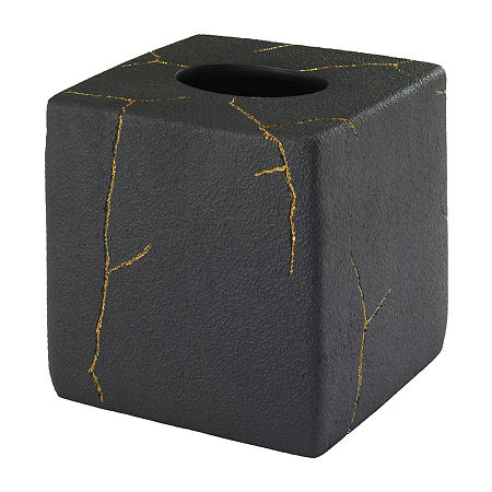 Nicole Miller Sydney Tissue Box Cover In Black