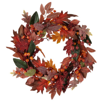 Linden Street 24in Oak Leaf Wreath