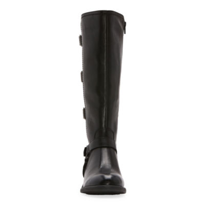 Frye and Co. Womens Cyra Stacked Heel Motorcycle Boots