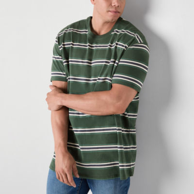 Arizona Big and Tall Mens Crew Neck Short Sleeve Easy-on + Easy-off Adaptive T-Shirt