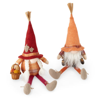 Linden Street Sitting Set of 2 Harvest Gnome