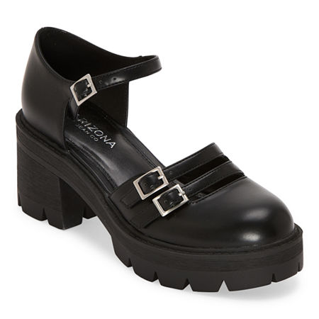 Arizona Last Womens Round Closed Toe Mary Jane Shoes, 7 Medium, Black