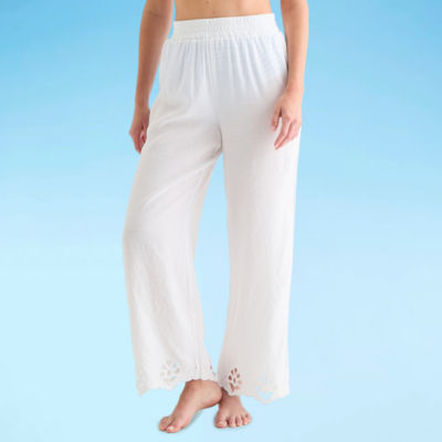 Liz Claiborne Womens Breathable Pants Swimsuit Cover-Up