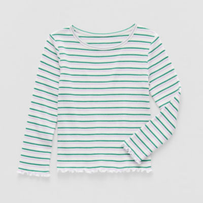 Okie Dokie Toddler & Little Girls Round Neck Long Sleeve T-Shirt