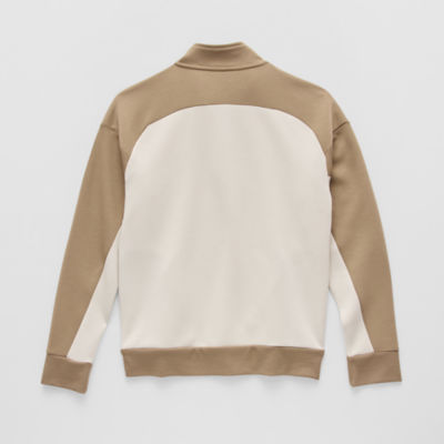 Xersion Double Knit Fleece Little & Big Kid Boys High Neck Long Sleeve Fleece Active Quarter-Zip Pullover