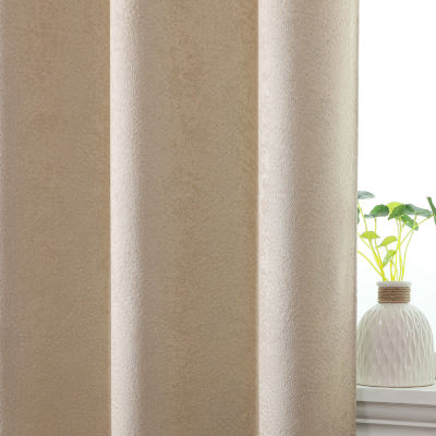 Regal Home Talia Embossed Grommet Top Energy Saving Embossed Blackout Set of 2 Curtain Panel