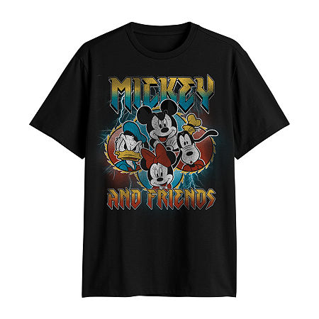 Mens Crew Neck Short Sleeve Classic Fit The Simpsons Big and Tall Graphic T-Shirt, 4x-large, Black