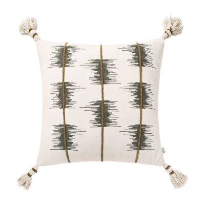 Indigo Road by Egypt Sherrod Jasma Ikat Stripe Square Throw Pillow