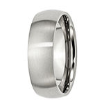 Mens 7mm Stainless Steel Wedding Band