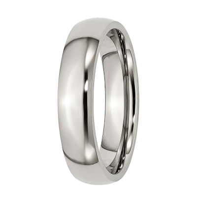 Mens 5mm Stainless Steel Wedding Band