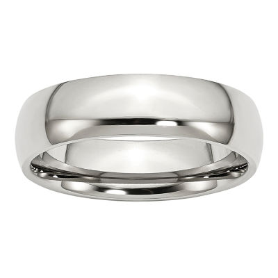 Mens 6Mm Stainless Steel Wedding Band - JCPenney