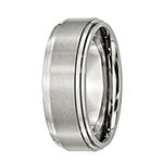 Mens 8Mm Stainless Steel Wedding Band