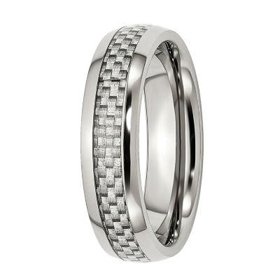 Mens 6Mm Stainless Steel Wedding Band