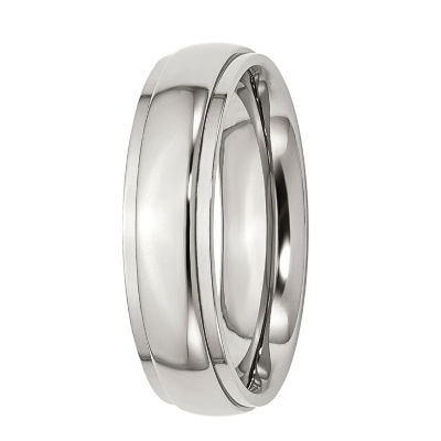 Mens 6mm Stainless Steel Wedding Band
