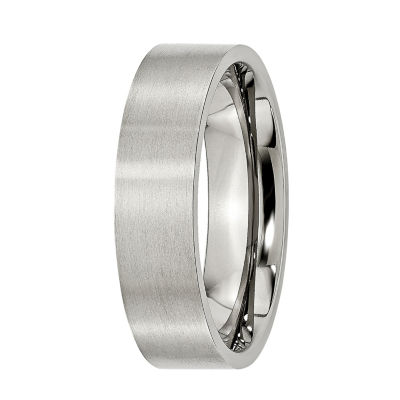 Mens 6Mm Stainless Steel Wedding Band