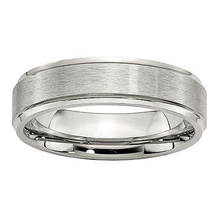 Mens 6Mm Stainless Steel Wedding Band, 13