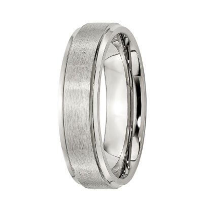 Mens 6mm Stainless Steel Wedding Band