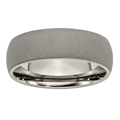 Mens 7Mm Titanium Wedding Band