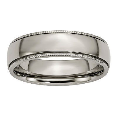 Mens 6Mm Titanium Wedding Band