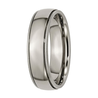 Mens 6Mm Titanium Wedding Band