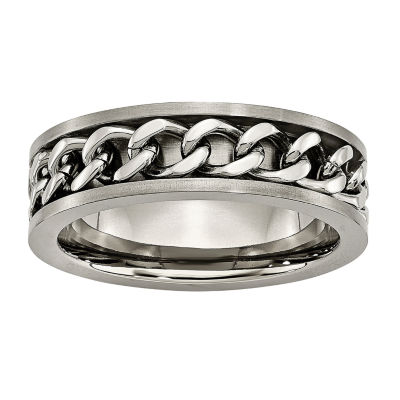 Mens 7Mm Titanium Wedding Band