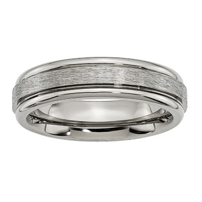 Mens 6Mm Titanium Wedding Band