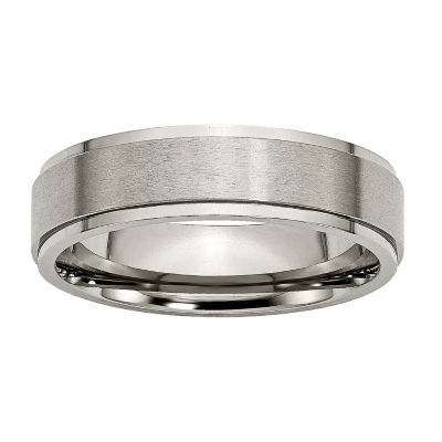 Mens 6mm Titanium Wedding Band