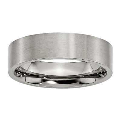 Mens 6mm Titanium Wedding Band