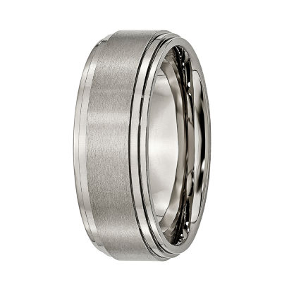 Mens 8mm Titanium Wedding Band