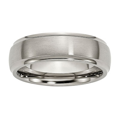 Mens 7m Titanium Wedding Band