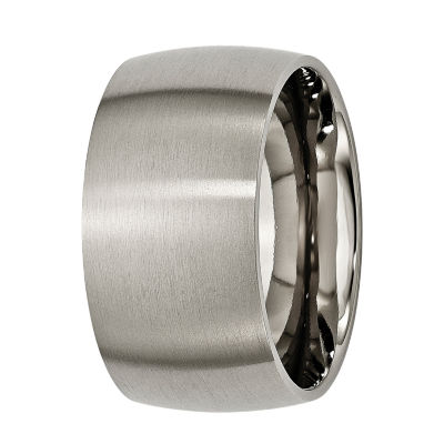 Mens 12Mm Titanium Wedding Band