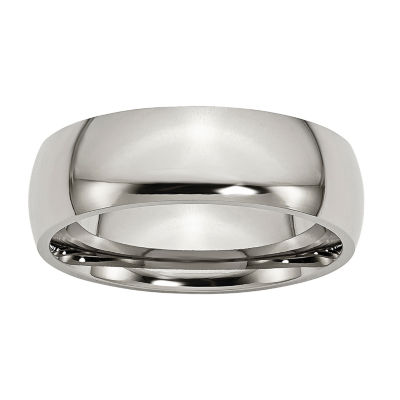 Mens 7Mm Titanium Wedding Band