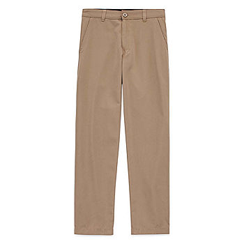 IZOD Regular Boys Size 4 Flat  Front Stretch Chino Pants Adjustable Waist 