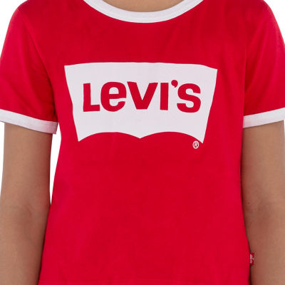 Levi's® Retro Ringer Big Kid Girls Round Neck Short Sleeve Regular Fit Graphic T-Shirt